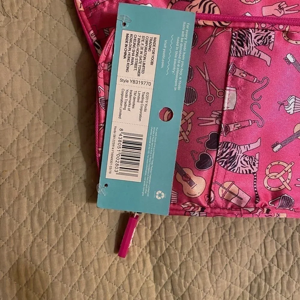 Yoobi Makeup Bags -9x5x1 set of 2 pink , NWT